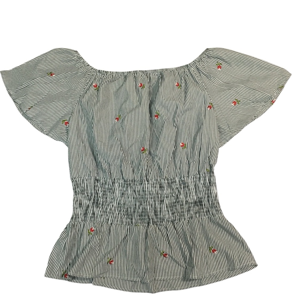 Roommates Striped Floral Lace Up Top Blouse - Women’s 1X NWT - Picture 13 of 13